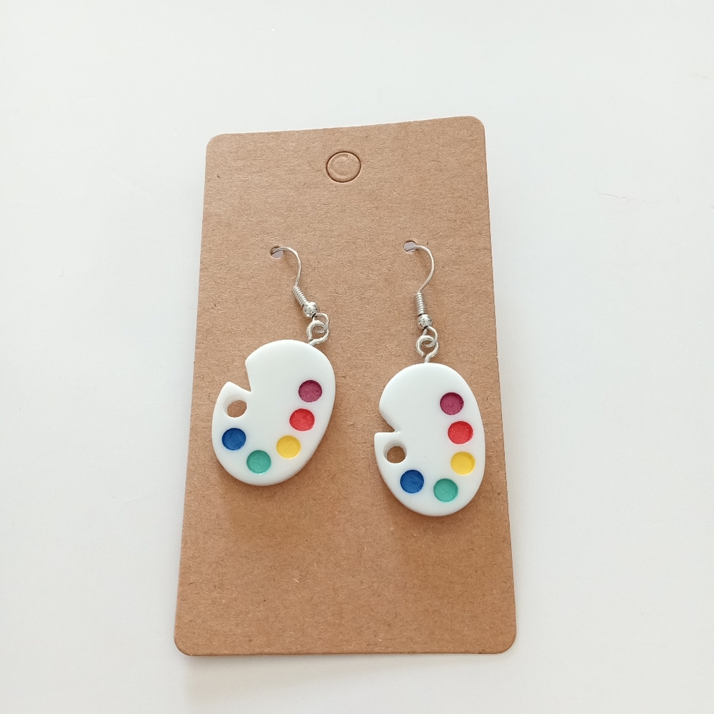 Fashion Jewelry Colorful Artist Palette Earrings